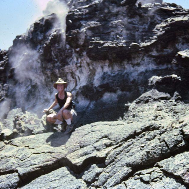 Dino Diane on a Volcano in Hawaii